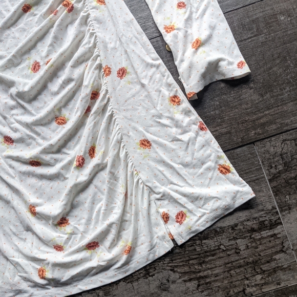 FREE PEOPLE Celia Floral Mini Dress Ivory Combo - Picture 4 of 7